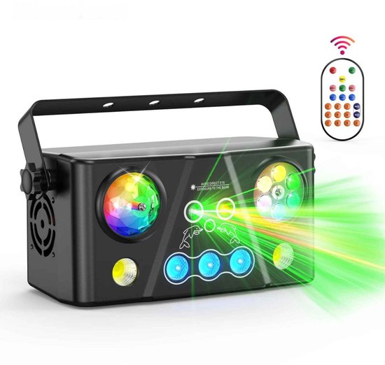 SOLMORE Discobal Led-discoverlichting Partylamp RGB Disco Lichteffecten USB Kabel 7 Kleuren 6 Lichtmodi Geluid Geactiveerde Automatische Verlichting Strobe Voor Kids Kerst Verjaardag Par