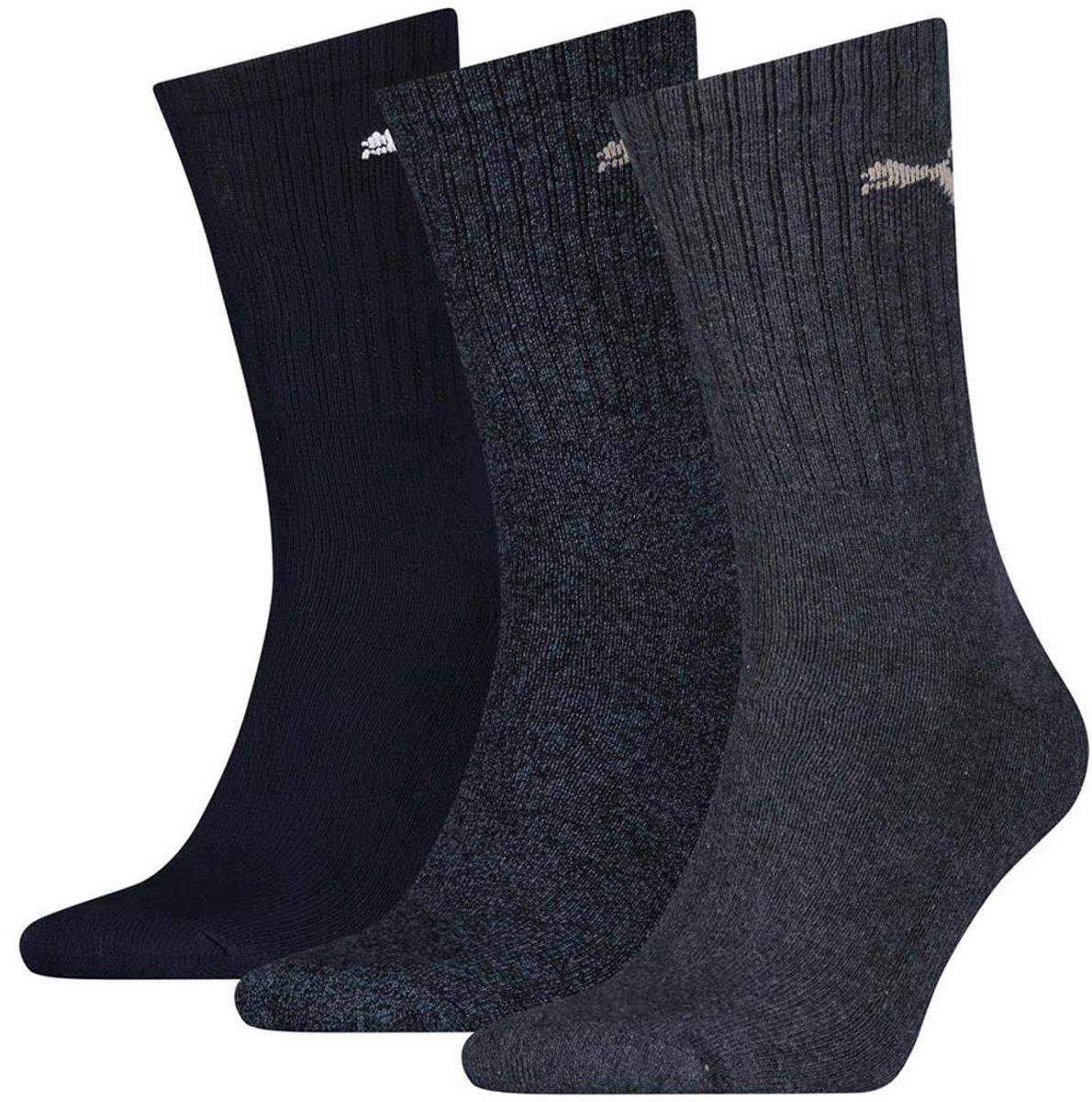 Puma 6-Pack Badstof Sportsokken Schokdempende Zool Heren Dames marine – 7312 Blauw
