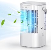Bol.com YLLIC 2-in-1 Mini Aircooler – Ventilator & Luchtbevochtiger in één – 900ml – USB Oplaadbaar – LED Nachtlicht – Stil & Co... aanbieding