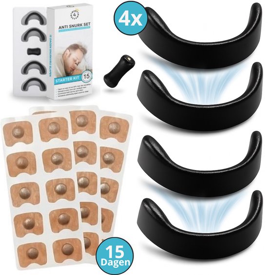 Twenty4seven® Anti Snurk Magnetische Neusclips - 15 Paar - Neusspreider Set - Snurkbeugel - Neuspleister - Neusstrips Tegen Snurken