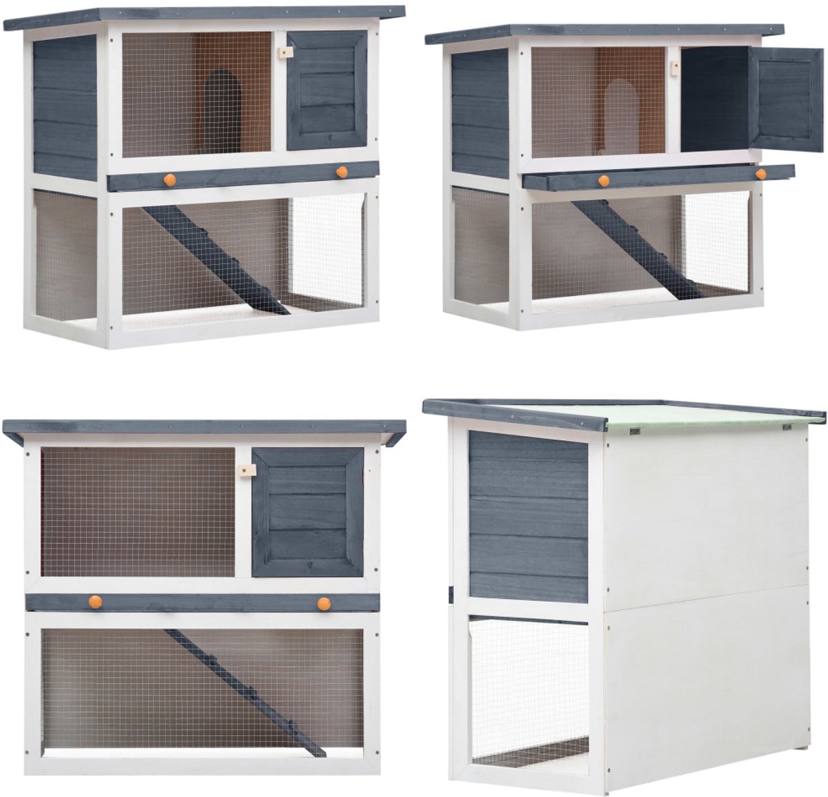 vidaXL Konijnenhok voor buiten met 1 deur hout grijs – Konijnenhok – Konijnenhokken – Dierenhok – Dierenhokken vidaXL Konijnenhok voor buiten met 1 deur hout grijs – Konijnenhok – Konijnenhokken – Dierenhok – Dierenhokken