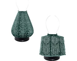Lumiz Solar Tafellamp Honopu Beach Set - Tuinverlichting - Zonne energie - Oplaadbaar - inclusief 2 metalen small ringen - Groen
