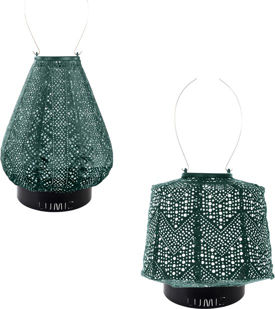 Lumiz Solar Tafellamp Honopu Beach Set - Tuinverlichting - Zonne energie - Oplaadbaar - inclusief 2 metalen small ringen - Groen