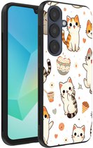 Smartphonica Telefoonhoesje Geschikt voor Samsung Galaxy A16 met katten opdruk - TPU backcover case cat design geschikt voor Samsung Galaxy A16