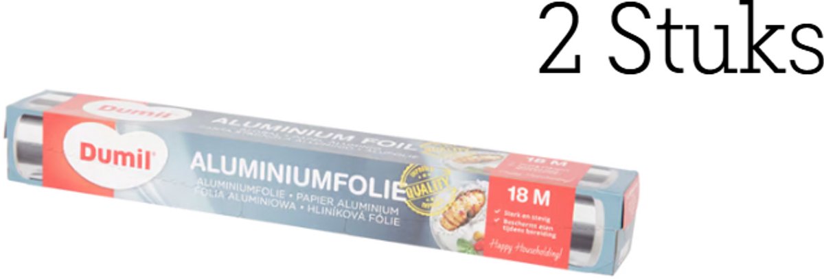 2x Dumil Aluminiumfolie Extra Dik 18 M