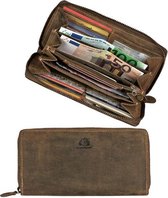 GreenBerry Damesportefeuille van vintage bruin leer - San Francisco