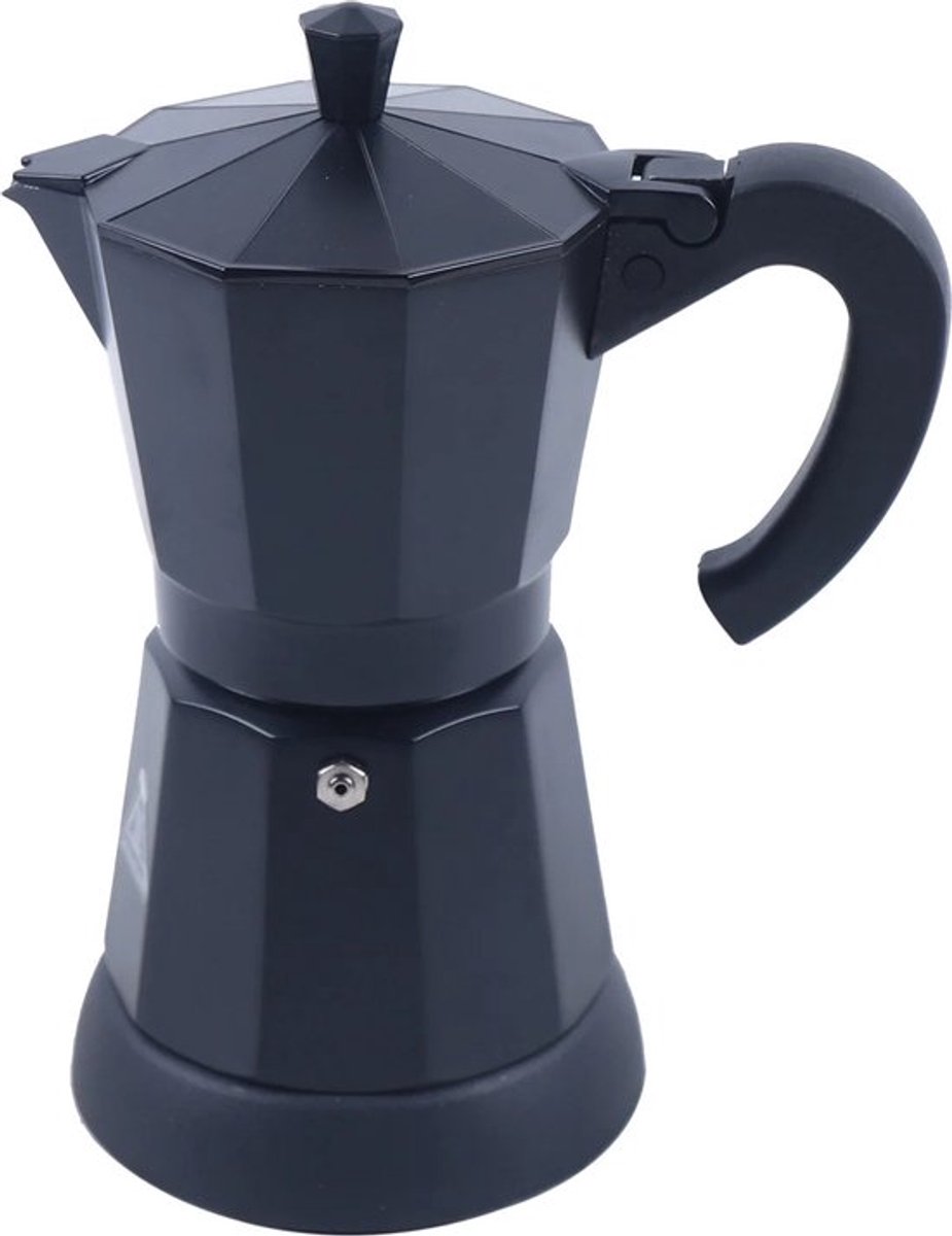 Gran Vida® - Elektrische Koffiemachine - 300 ml - 6 Kopjes - Zwart - Met deksel