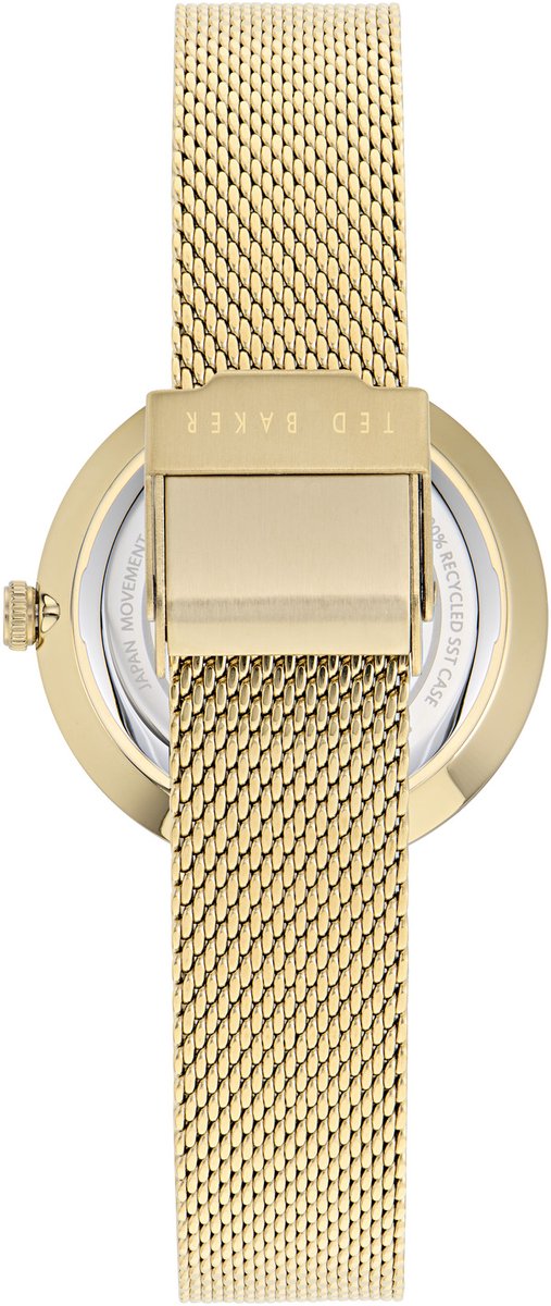Ted Baker Darbey Kwarts Analoog Horloge Gouden Toon Case: 100% Stainless Steel | Armband: 100% Mesh 36 mm BKPDAF303W0