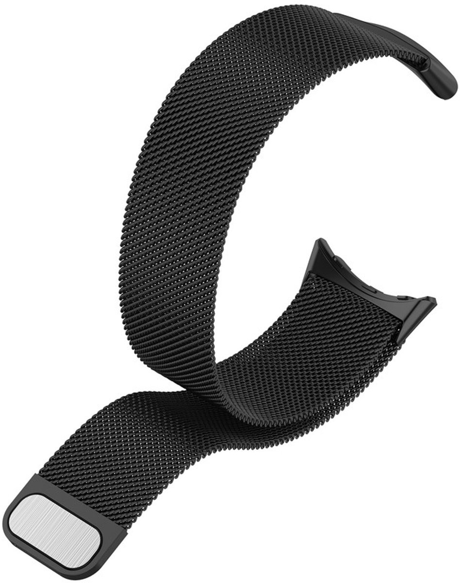 Milanees bandje - geschikt voor Google Pixel Watch 3 (45 mm) en Pixel Watch 4 (45mm) - zwart