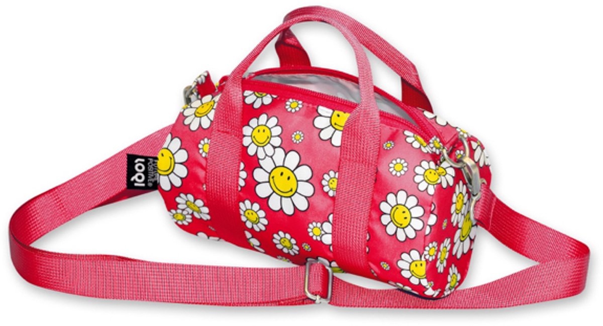 LOQI Weekender Small - Flowers Raspberry gerecycled