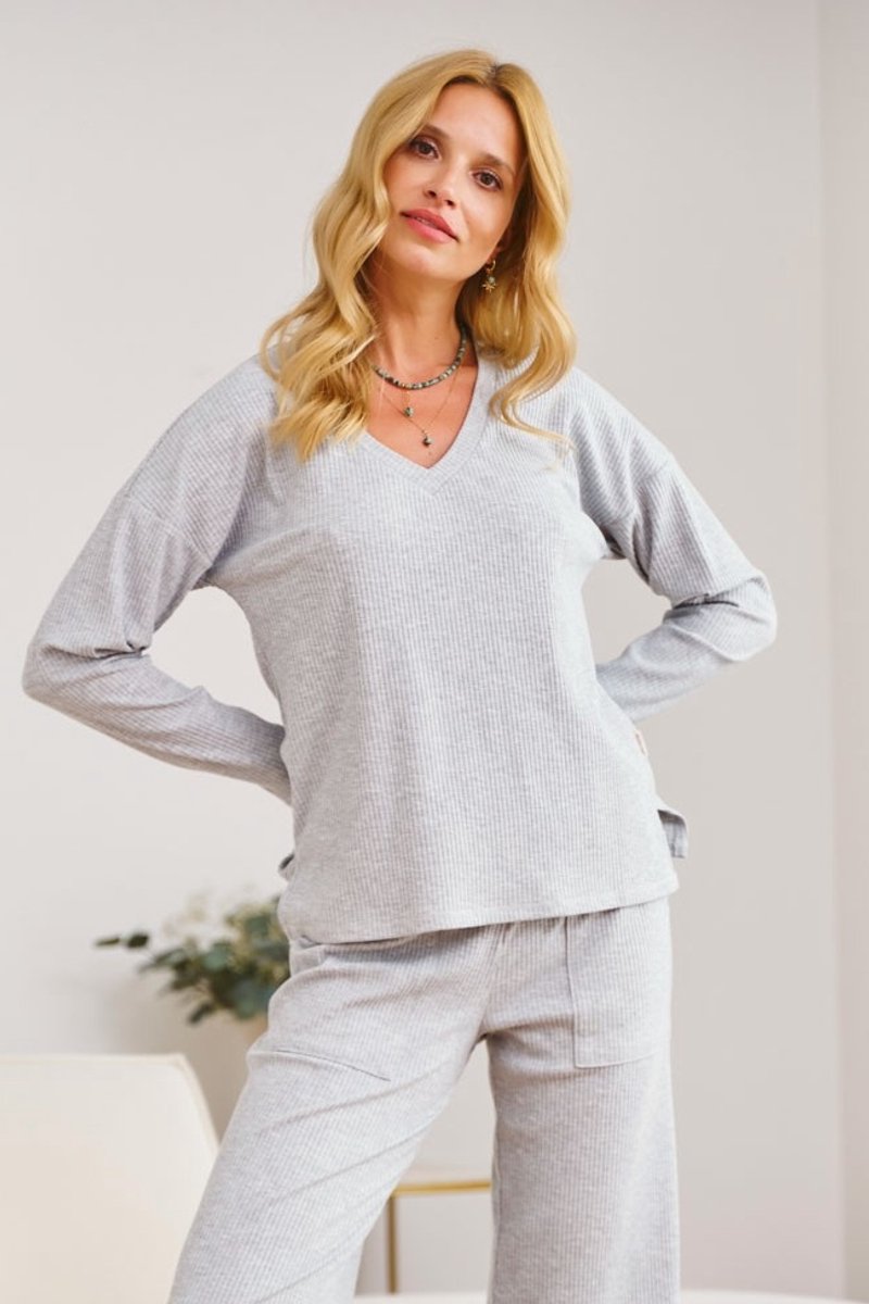 Doctor Nap Pyjama Dames Volwassenen Lange Mouw Lange Broek Grey PM.7164 42 / Grijs