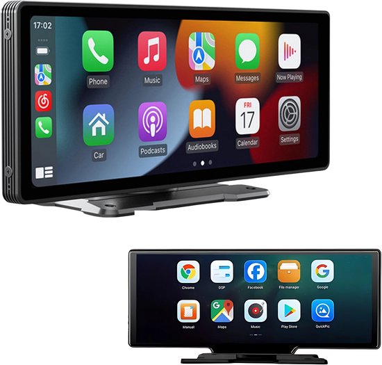 Foto: Dreamgoods carplay scherm 10 26inch apple android draadloos navigatiesysteem auto touchscreen universeel apple carplay android auto multimedia autoradio