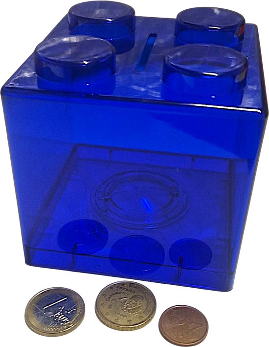 Tirelire en blocs de construction - Tirelire en blocs de construction - Blauw - Tirelires - Tirelires enfants - Tirelire enfant - Tirelire garçon - Tirelire fille - Tirelire adultes - Tirelire