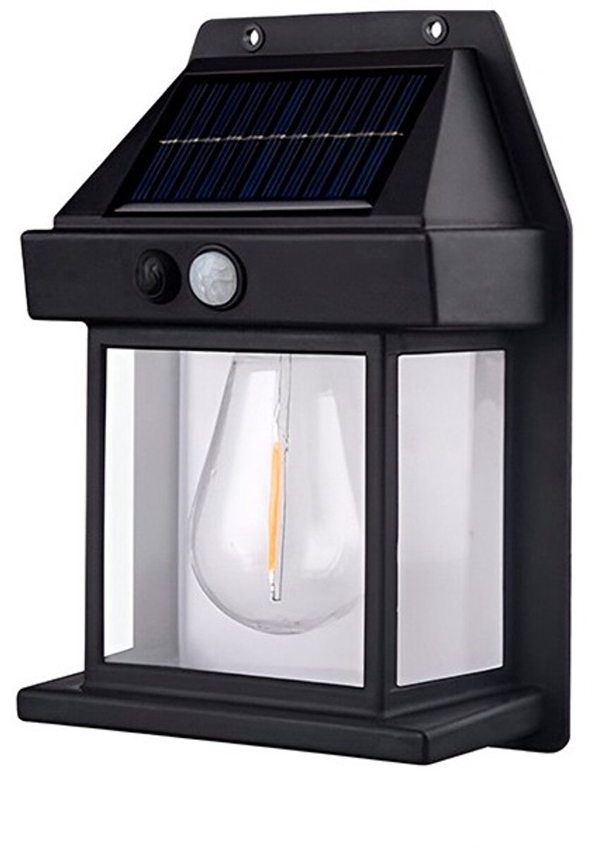 Vyzio - Buitenverlichting Zonne Energie - Tuinverlichting Solar - Buitenverlichting met Sensor - Buitenlamp met Bewegingssensor - Wandlamp Buiten - Solar Buitenlamp - FLUXLAMP