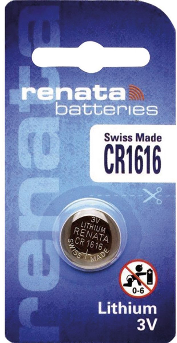 Renata Lithium Batterij - Knoopcel - CR1616 - 1 stuks - 3V - Made in Switzerland