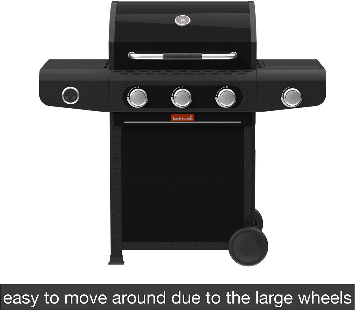 Barbecook Siesta 310 Graphite - Gas BBQ barbecue - 3 Branders - Met zijbrander - 1 vaste zijtafel - 124x56x118cm thumbnail 2