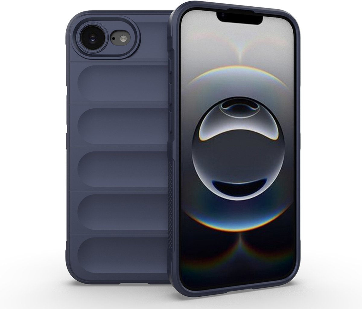 MobyDefend Hoesje - Geschikt voor iPhone 16e / iPhone 17e - TPU Gripcase - Blauw