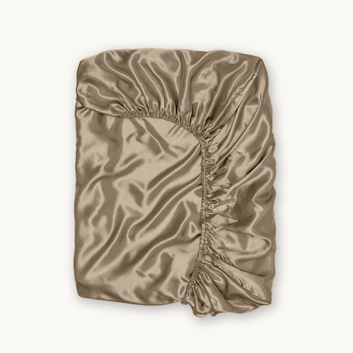 Y-NOT™ - Beautysilk Glans satijnen - Hoeslaken -Taupe - 140x200+30cm 2-Persoons - Hoekhoogte 30cm - 100gsm Satijn- 30 dagen proefslapen