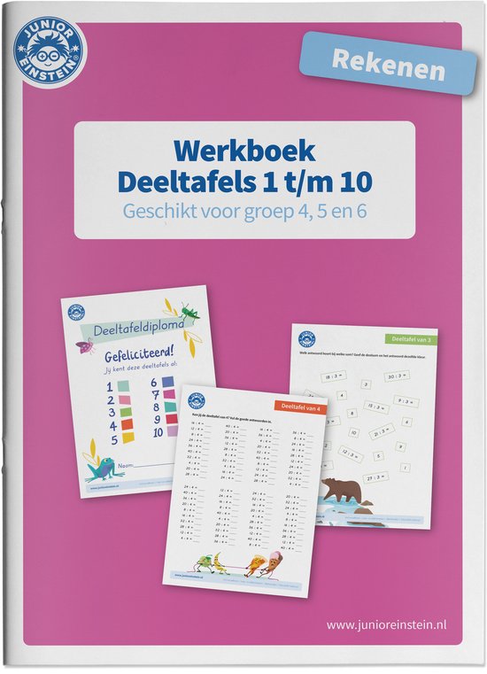 Deeltafels 1 t/m 10 rekenen geschikt voor groep 4, 5 en 6 Werkboek
