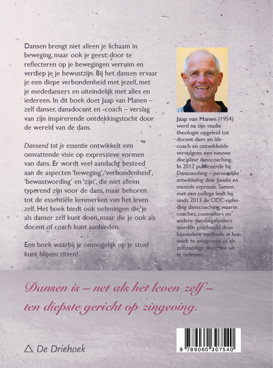 Dansend tot je essentie - back cover