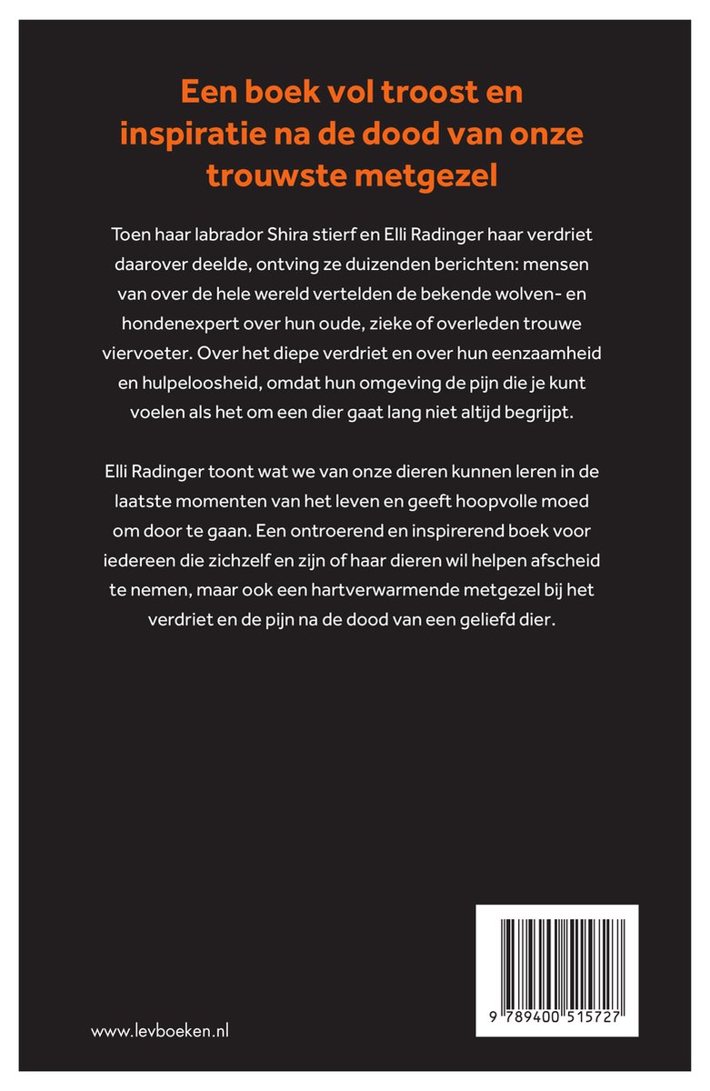 Vaarwel geliefde hond - back cover