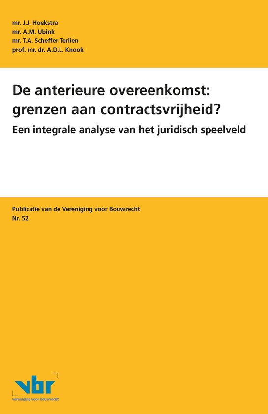 Preadviezen voor de Vereniging voor Bouwrecht 52 - De anteri ... - cover