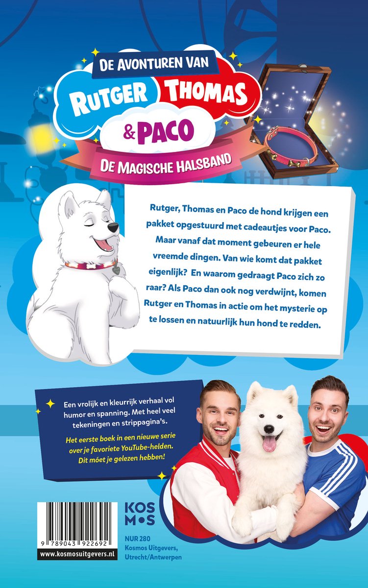 De avonturen van Rutger, Thomas en Paco 1 - De magische halsband - back cover