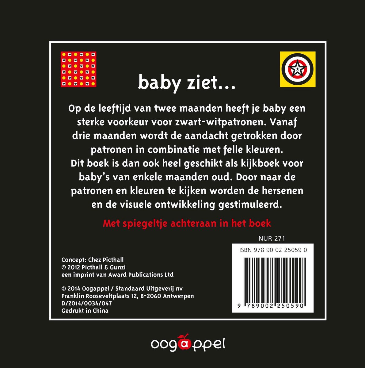Baby ziet... - kijkboek met spiegeltje 0-6 maanden - back cover
