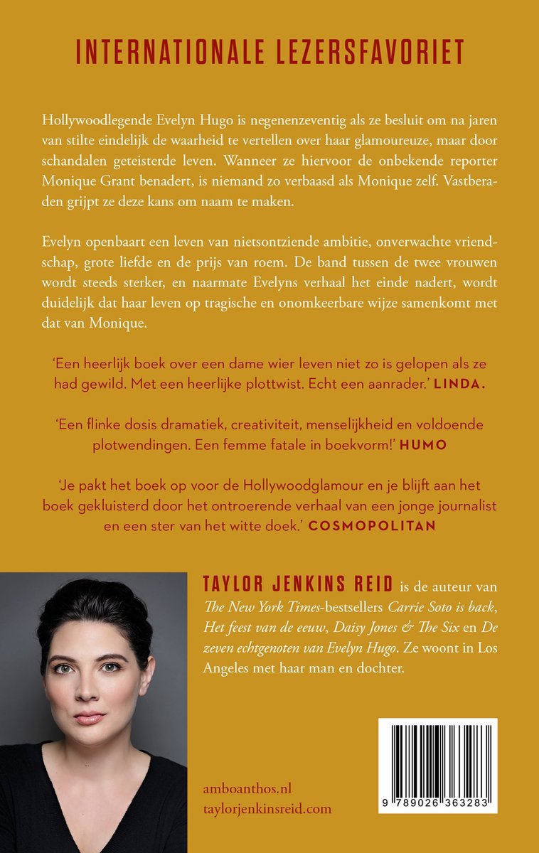 The seven husbands of Evelyn Hugo - back cover