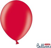Partydeco Ballonnen Metallic Strong rood - 30 cm - 10 stuks