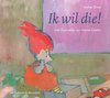 Een illustratie van een meisje met rood haar en een oranje jurk die naar een open schoenendoos kijkt. De tekst 'Ik wil die!' staat bovenin.