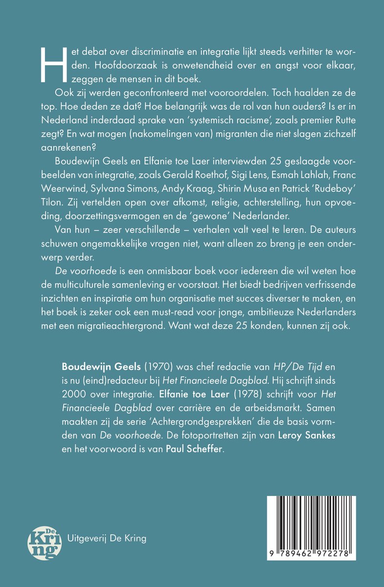 De voorhoede - back cover