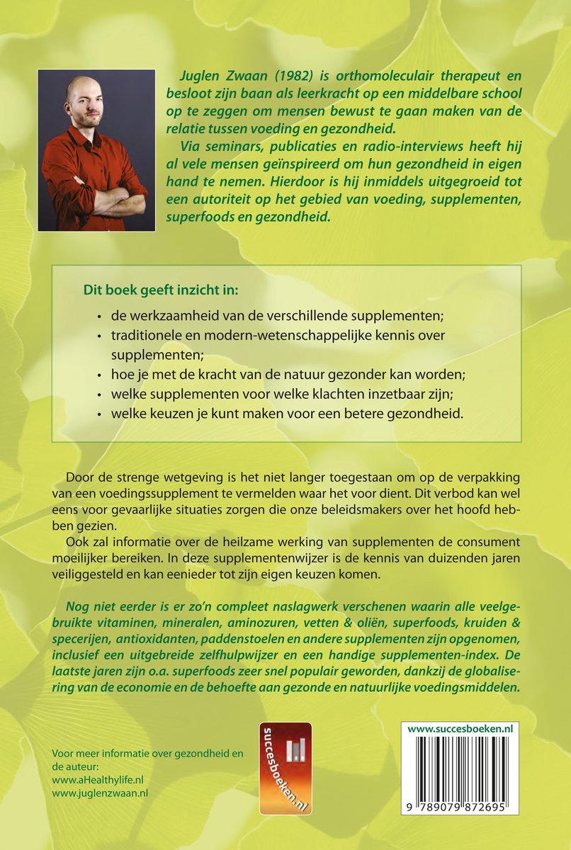 De supplementenwijzer - back cover