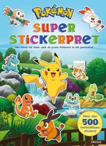 Pokémon Super Stickerpret boek met Pikachu, Scorbunny, Rowlet, Charmander, Froakie en meer. Over 500 stickers.