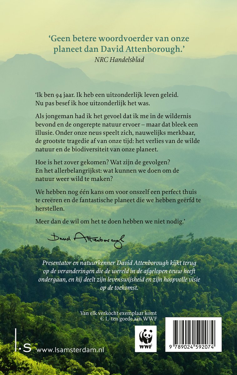Een leven op onze planeet - back cover