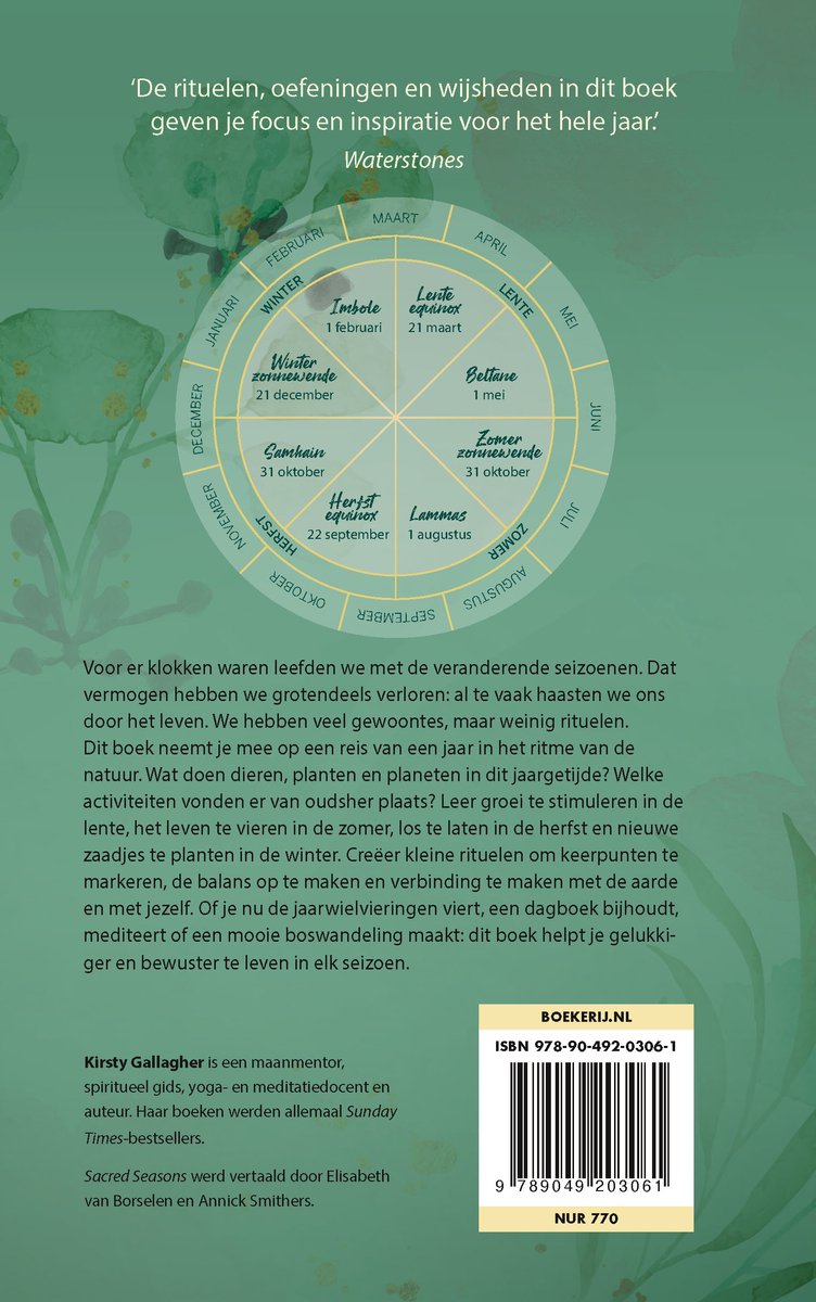 Sacred Seasons - back cover