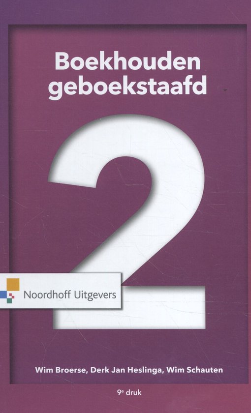 Boekhouden geboekstaafd 2, 9e druk