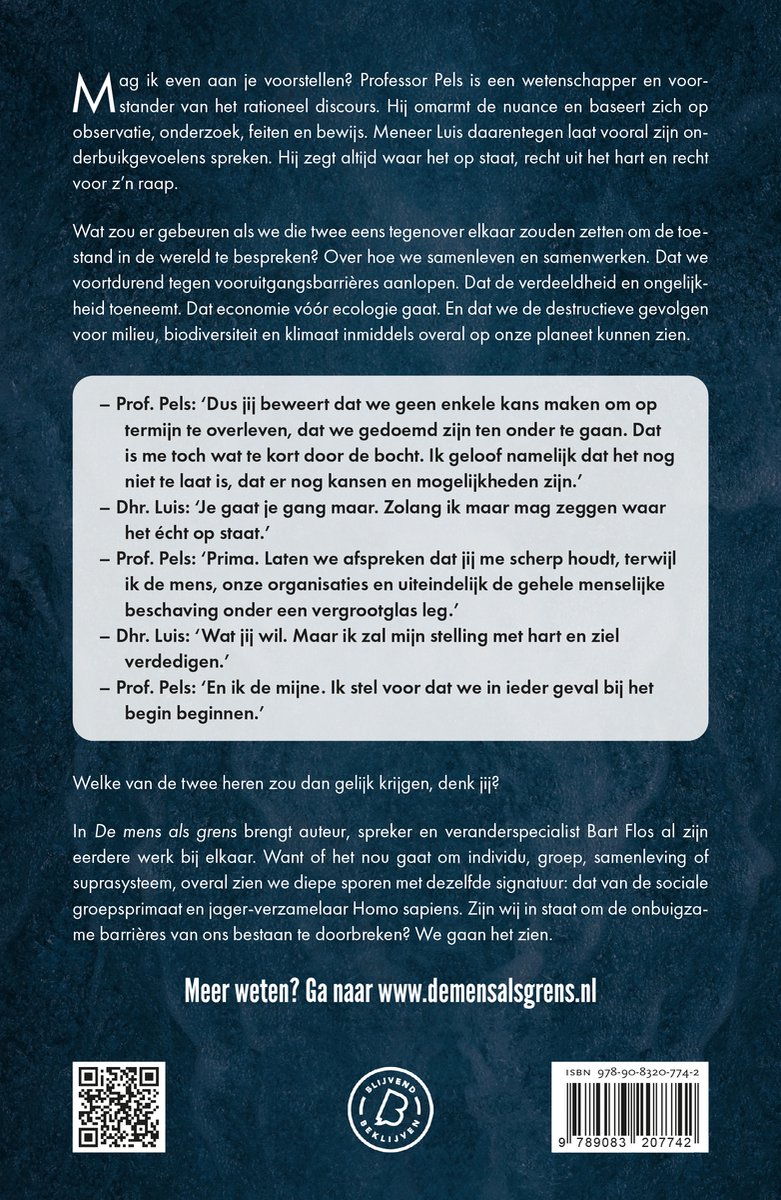 De mens als grens - back cover