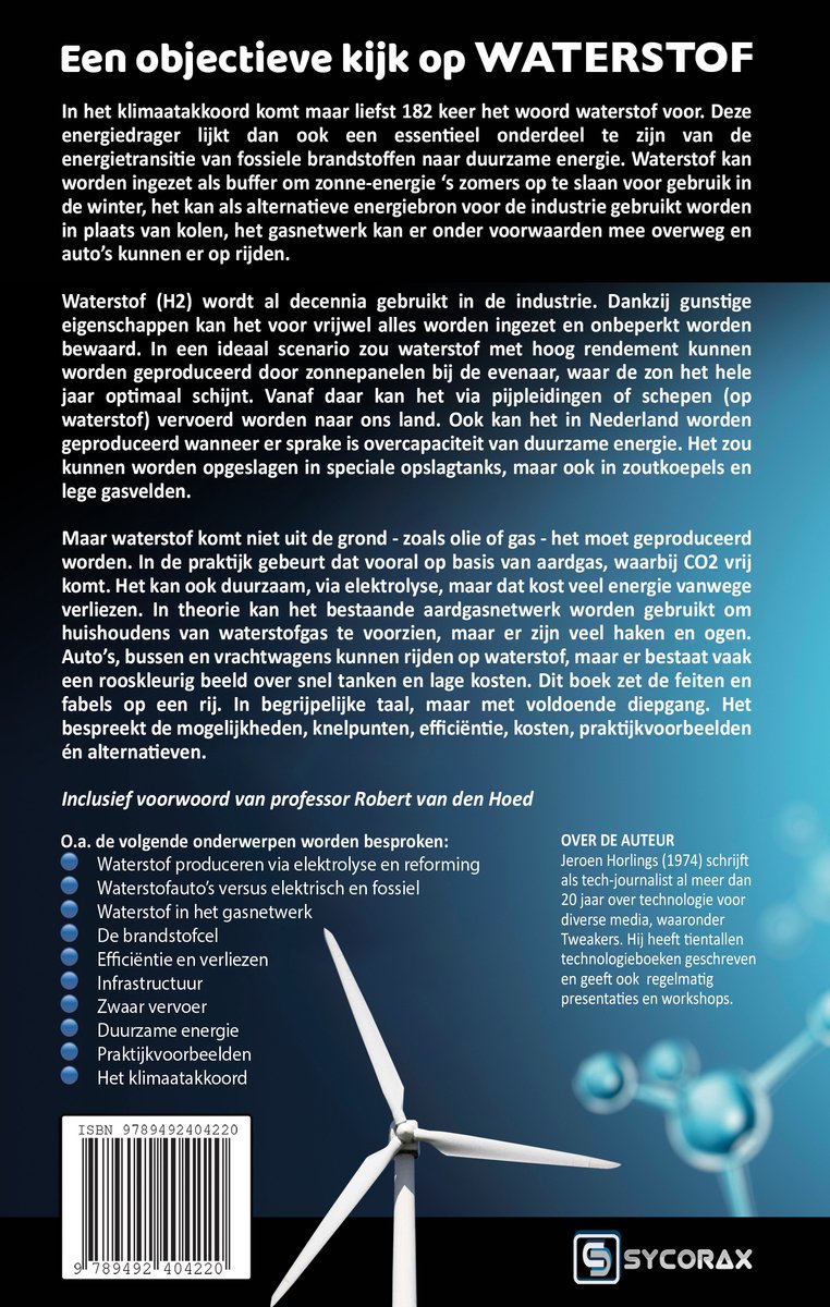 Een objectieve kijk op waterstof - back cover
