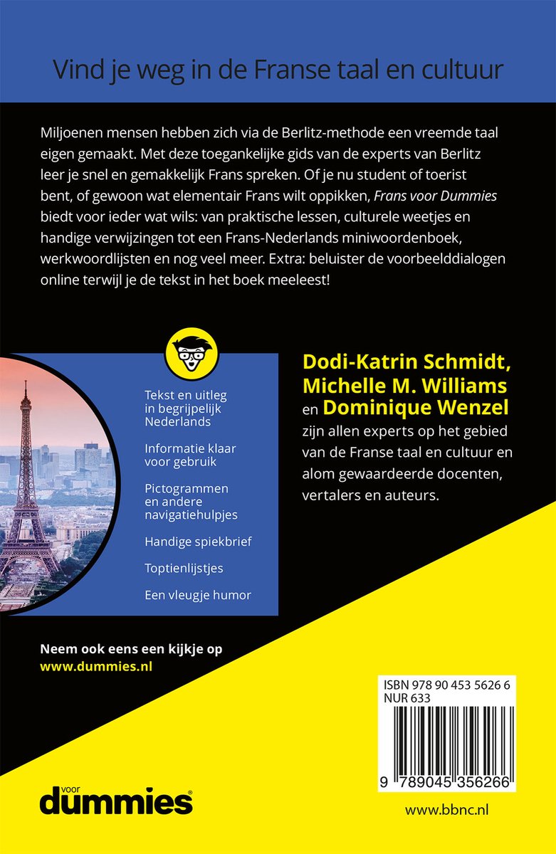 Frans voor Dummies - back cover