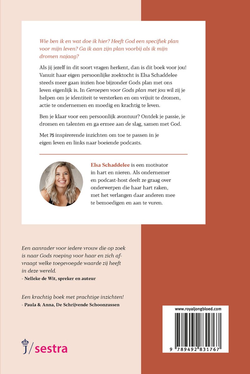 Geroepen voor Gods plan met jou - back cover