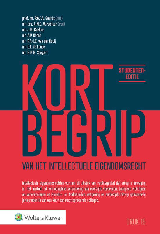 Kort begrip van het intellectuele eigendomsrecht Studentened ... - cover