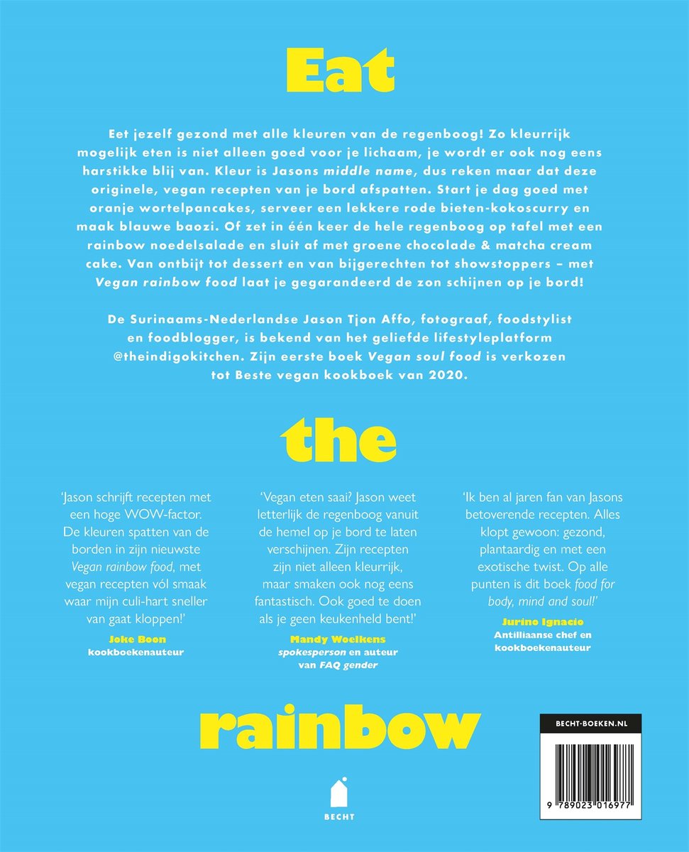 Vegan rainbow food - back cover