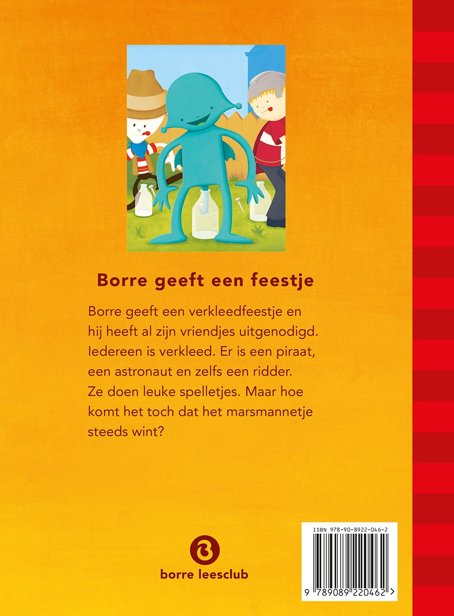 De Gestreepte Boekjes - Borre geeft een feestje - back cover