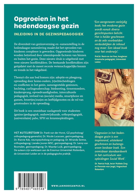 Omslag van het boek "Opgroeien in het hedendaagse gezin". Tekst en afbeelding van een jong kind met een camera.
