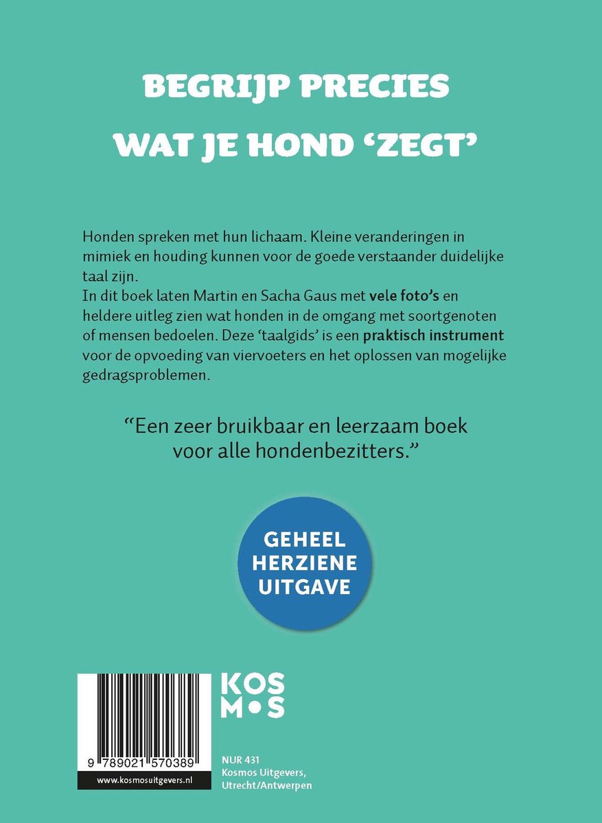 Hondentaal is lichaamstaal - back cover