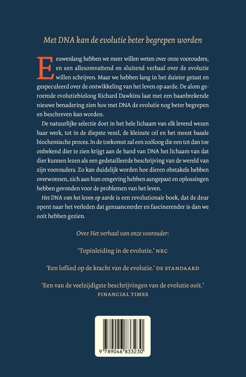 Het DNA van het leven op aarde - back cover
