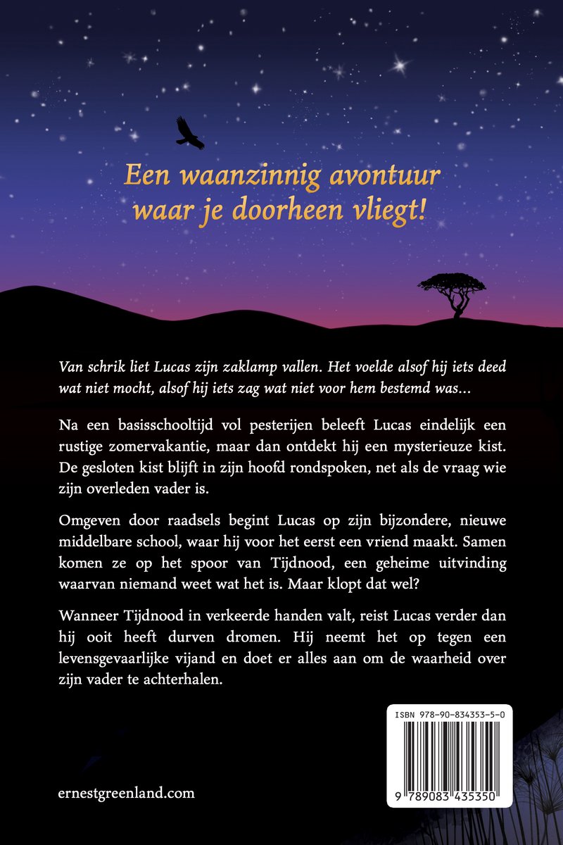 Tijdnood - back cover