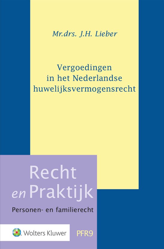 Vergoedingen in het Nederlandse huwelijksvermogensrecht - cover