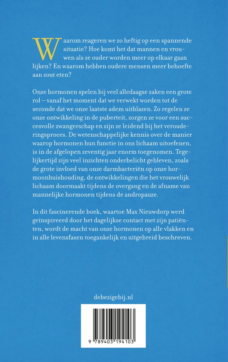 Wij zijn onze hormonen - back cover